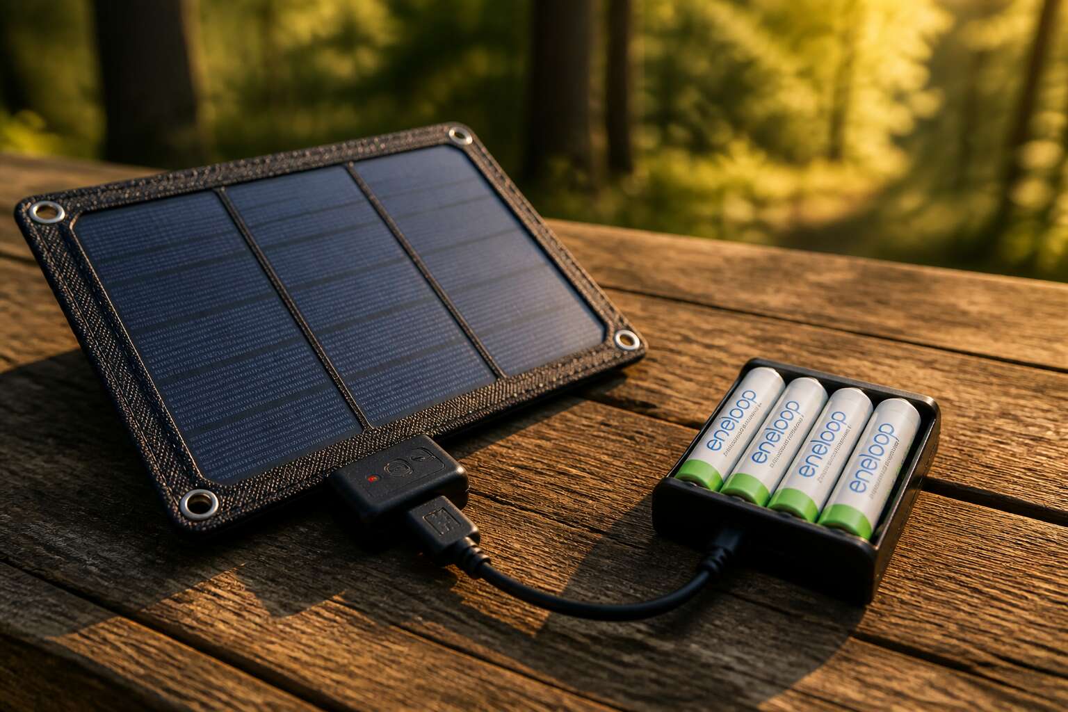 rechargeable batteries solar charger