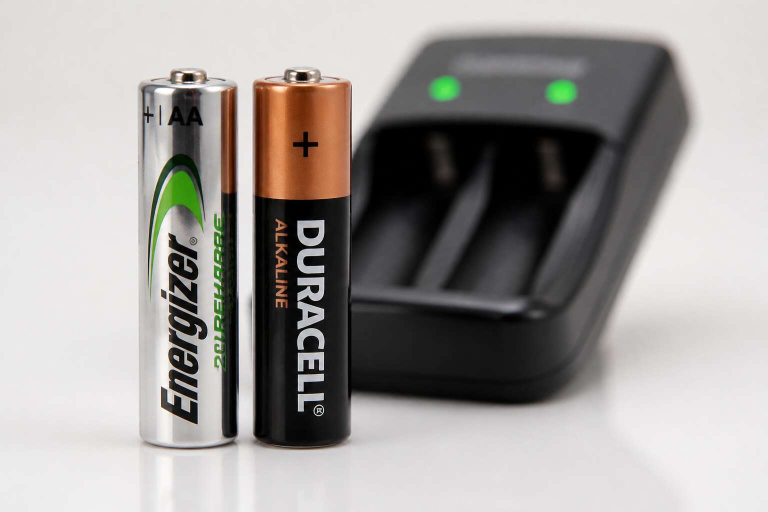 rechargeable batteries or alkaline